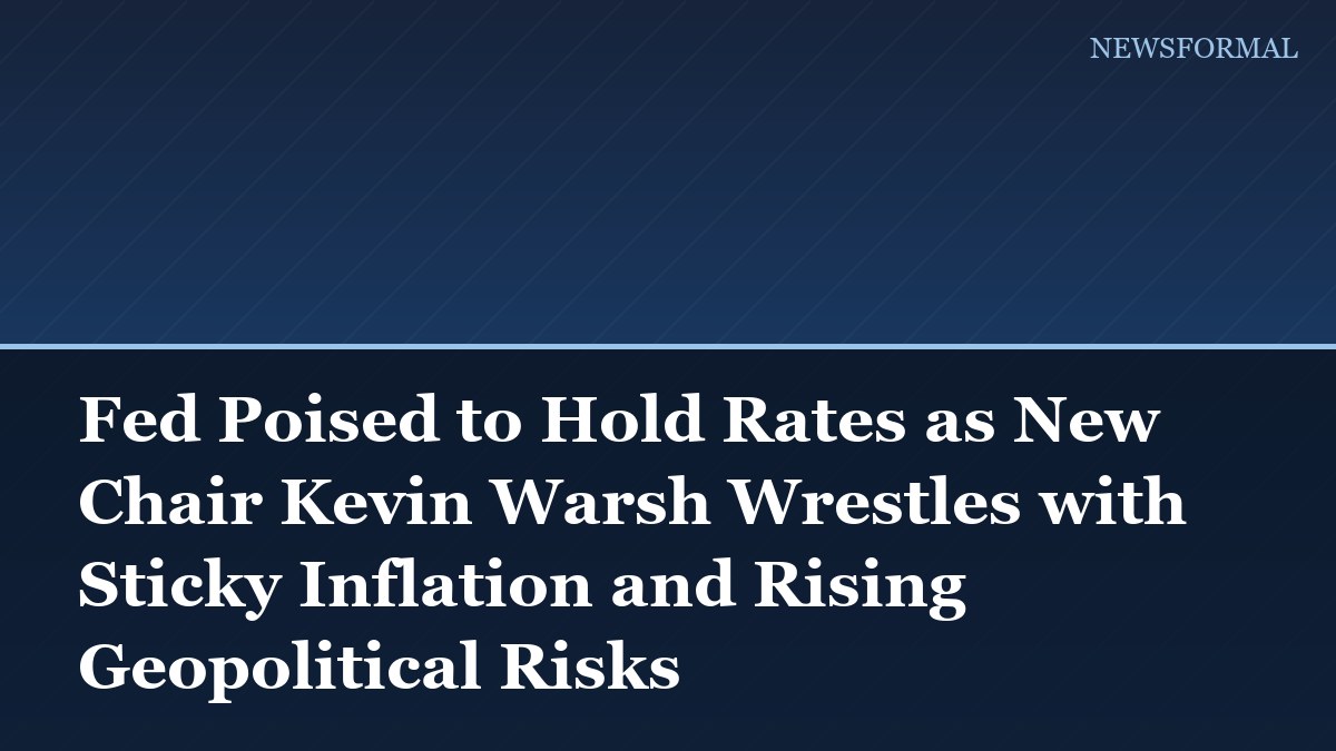 Fed Poised to Hold Rates as New Chair Kevin Warsh Wrestles with Sticky Inflation and Rising Geopolitical Risks
