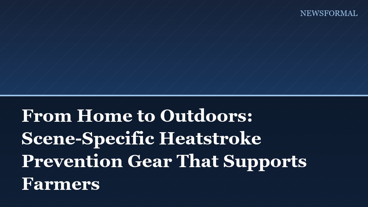 From Home to Outdoors: Scene-Specific Heatstroke Prevention Gear That Supports Farmers