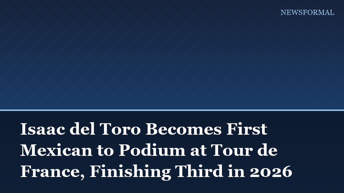 Isaac del Toro Becomes First Mexican to Podium at Tour de France, Finishing Third in 2026