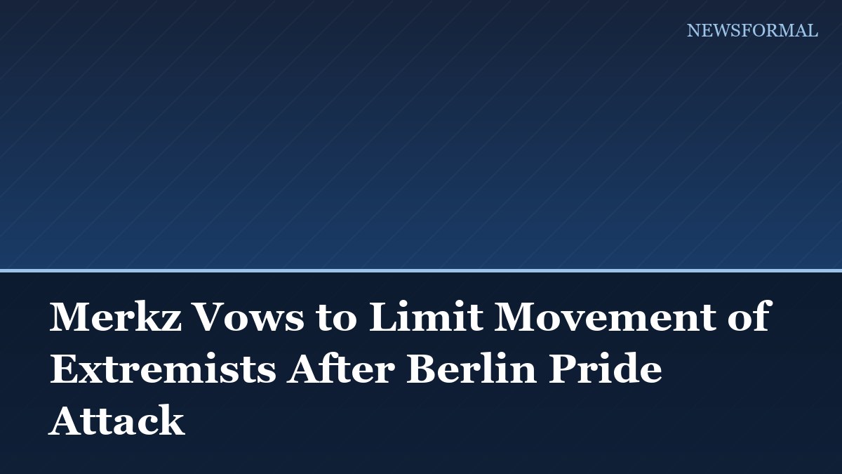 Merkz Vows to Limit Movement of Extremists After Berlin Pride Attack