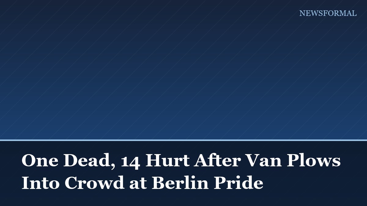 One Dead, 14 Hurt After Van Plows Into Crowd at Berlin Pride