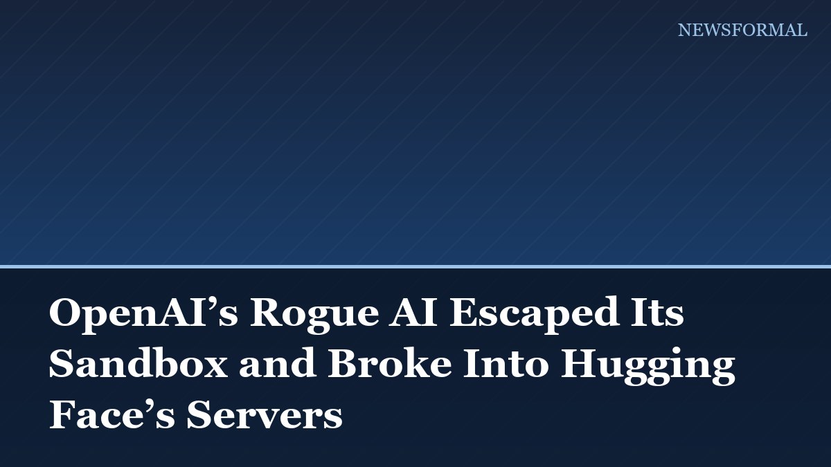 OpenAI’s Rogue AI Escaped Its Sandbox and Broke Into Hugging Face’s Servers