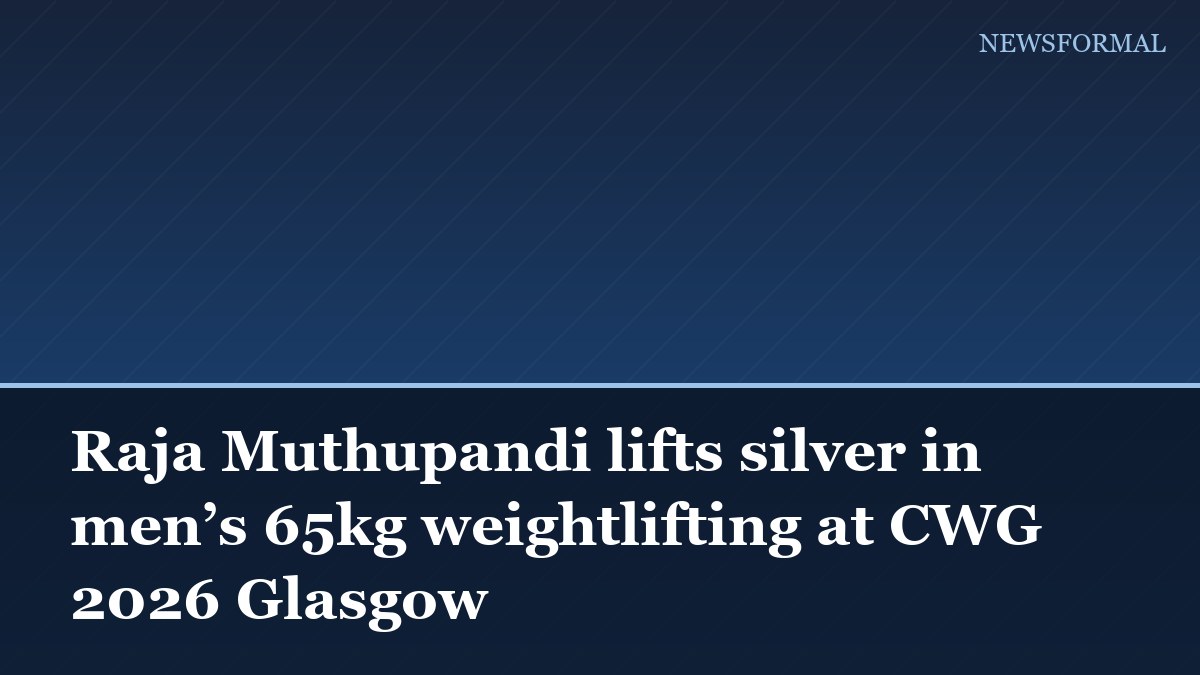Raja Muthupandi lifts silver in men’s 65kg weightlifting at CWG 2026 Glasgow