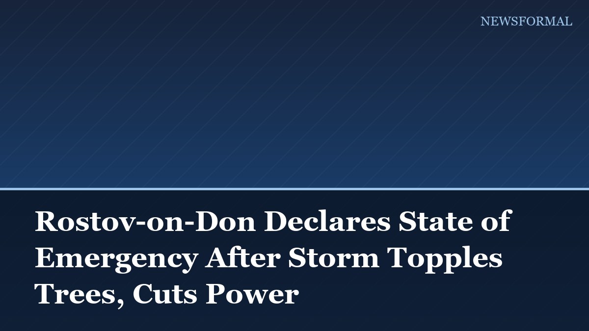 Rostov-on-Don Declares State of Emergency After Storm Topples Trees, Cuts Power