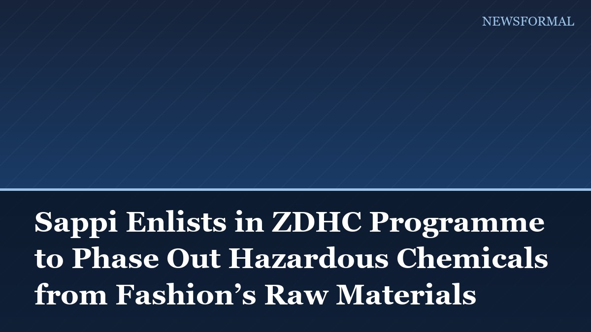 Sappi Enlists in ZDHC Programme to Phase Out Hazardous Chemicals from Fashion’s Raw Materials