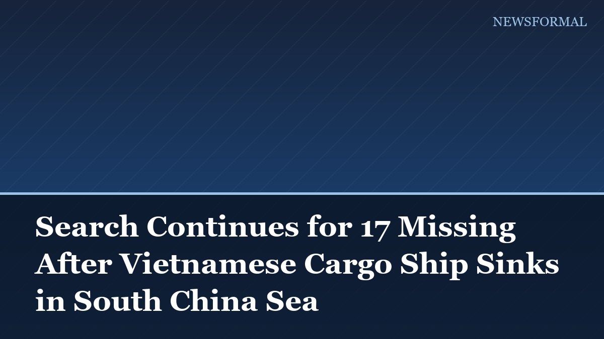 Search Continues for 17 Missing After Vietnamese Cargo Ship Sinks in South China Sea