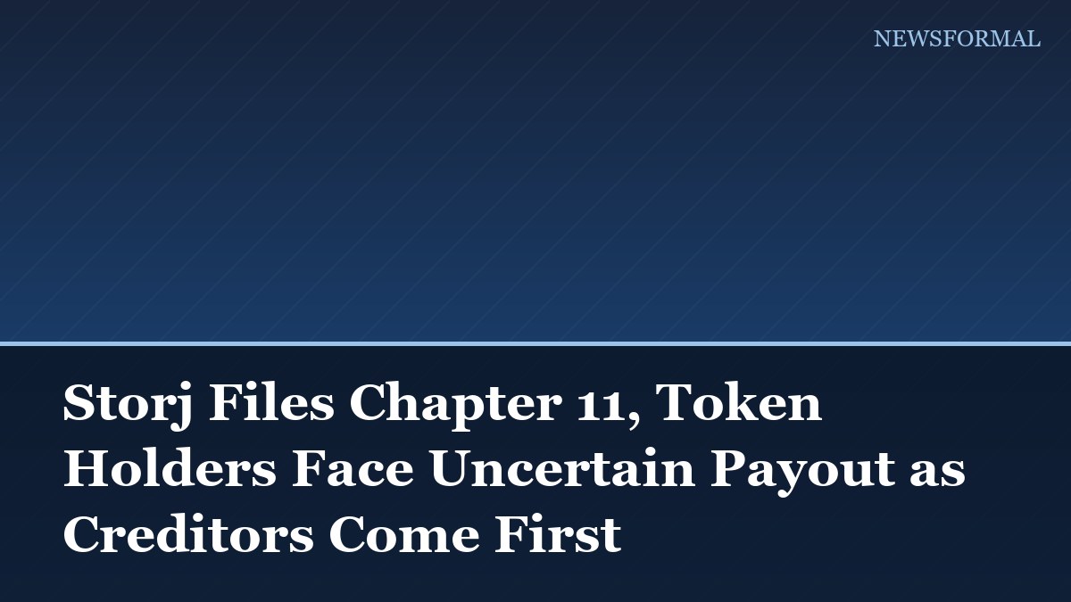Storj Files Chapter 11, Token Holders Face Uncertain Payout as Creditors Come First