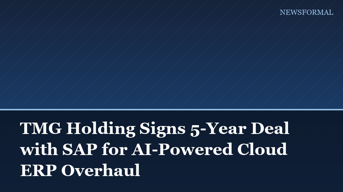 TMG Holding Signs 5-Year Deal with SAP for AI-Powered Cloud ERP Overhaul