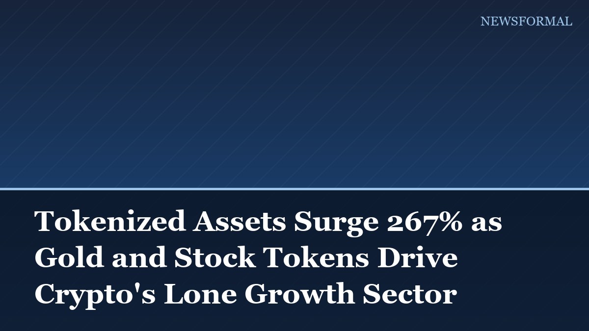 Tokenized Assets Surge 267% as Gold and Stock Tokens Drive Crypto's Lone Growth Sector