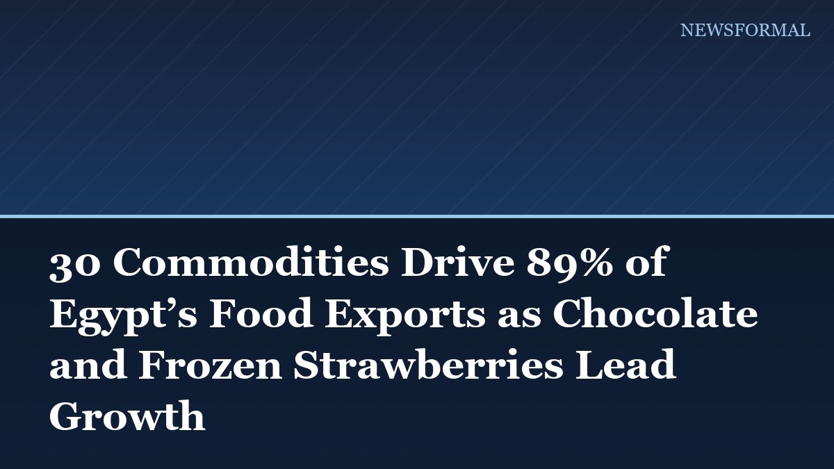 30 Commodities Drive 89% of Egypt’s Food Exports as Chocolate and Frozen Strawberries Lead Growth