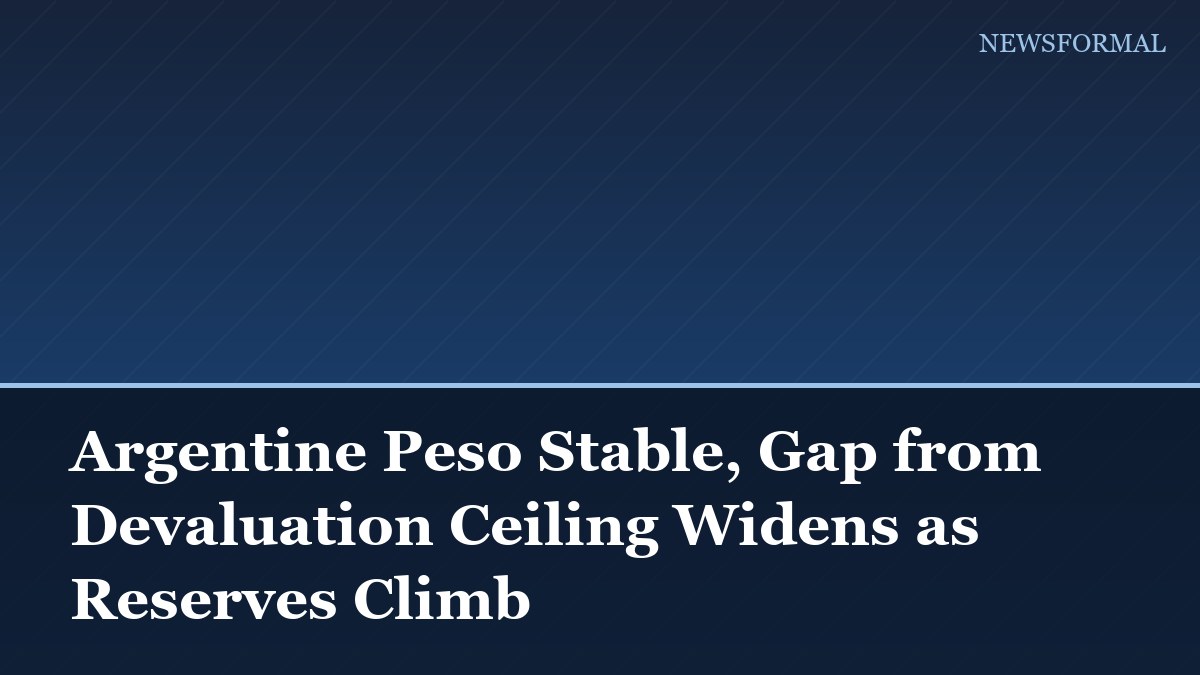 Argentine Peso Stable, Gap from Devaluation Ceiling Widens as Reserves Climb