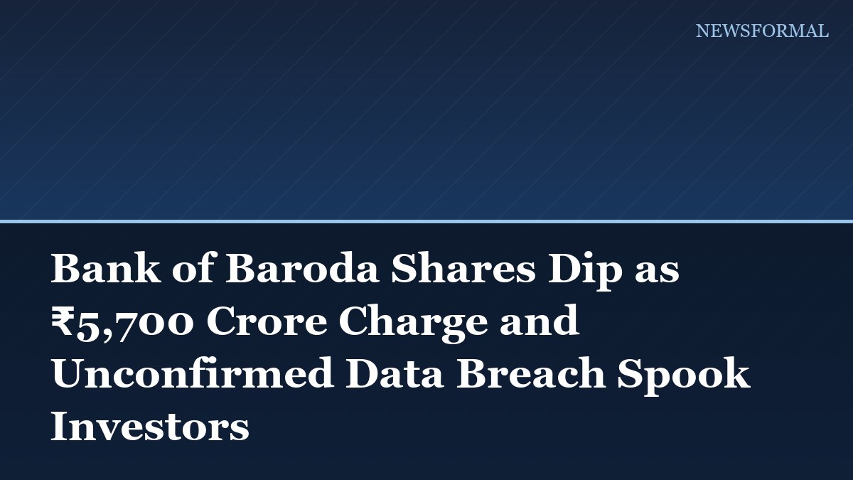 Bank of Baroda Shares Dip as ₹5,700 Crore Charge and Unconfirmed Data Breach Spook Investors