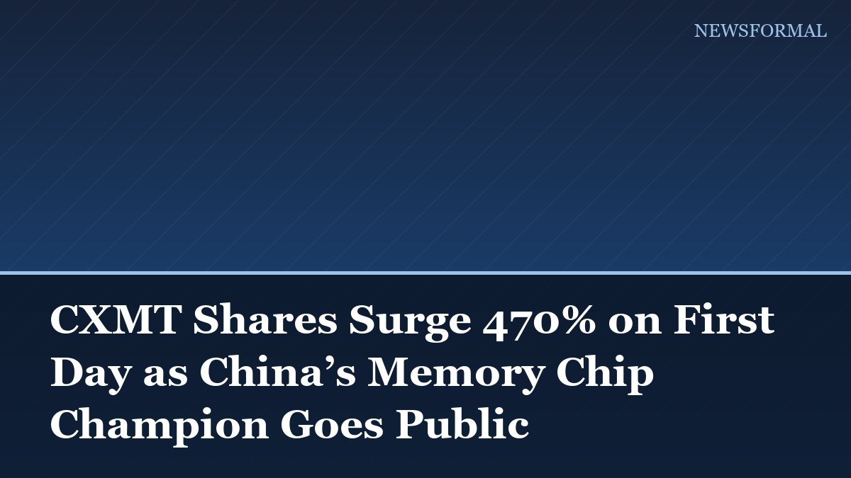 CXMT Shares Surge 470% on First Day as China’s Memory Chip Champion Goes Public