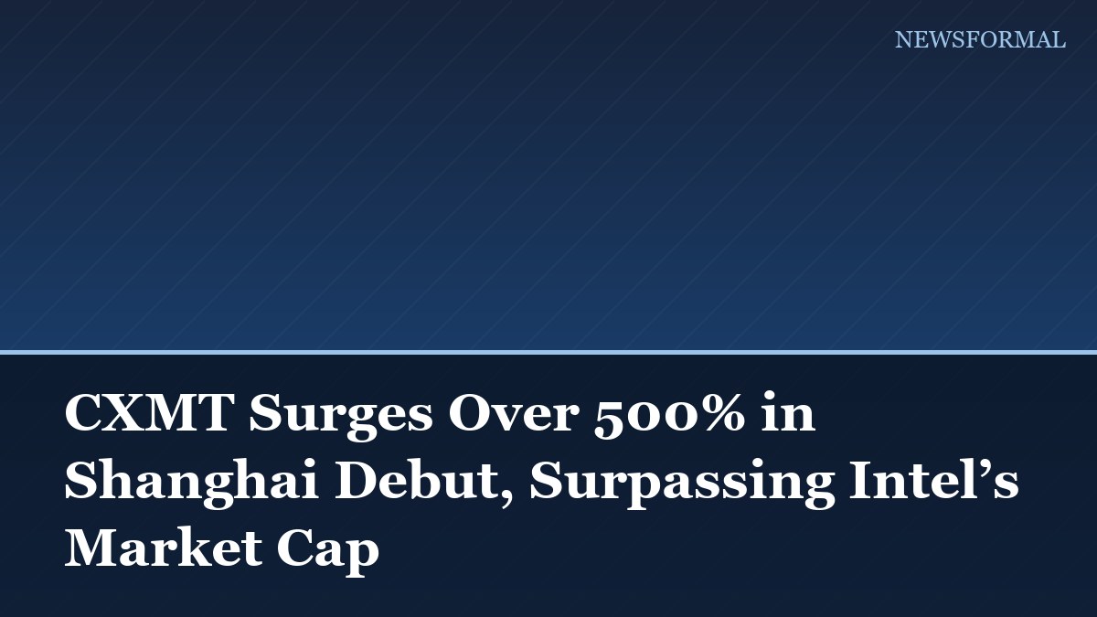 CXMT Surges Over 500% in Shanghai Debut, Surpassing Intel’s Market Cap