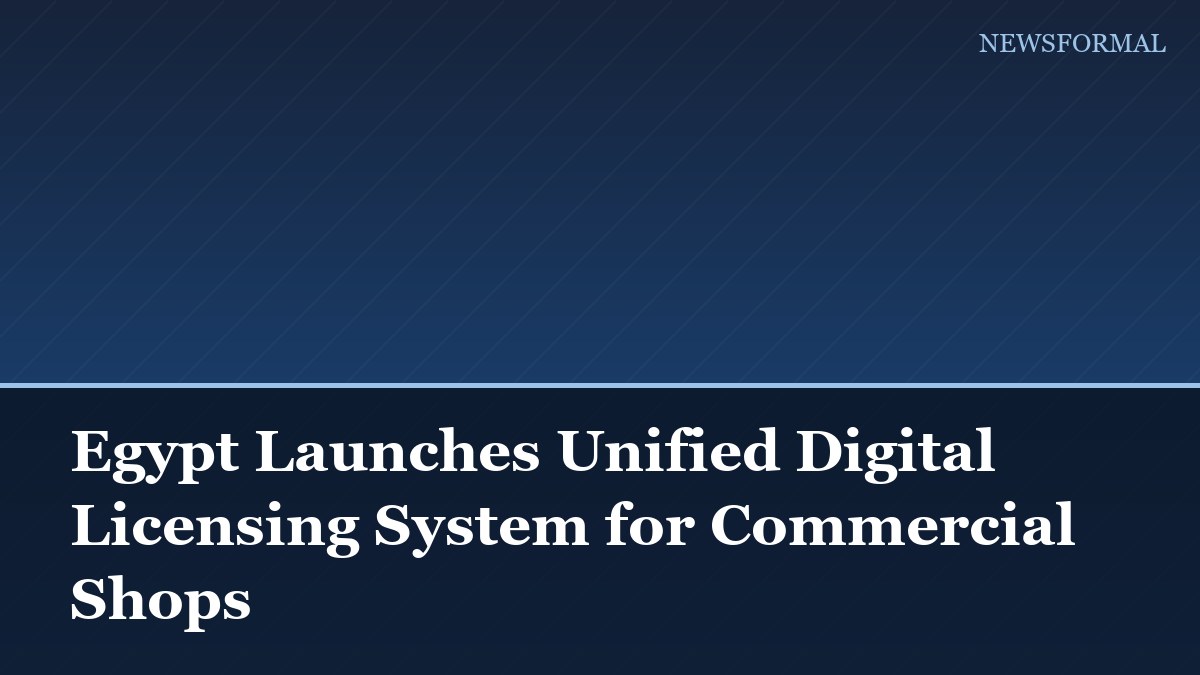 Egypt Launches Unified Digital Licensing System for Commercial Shops