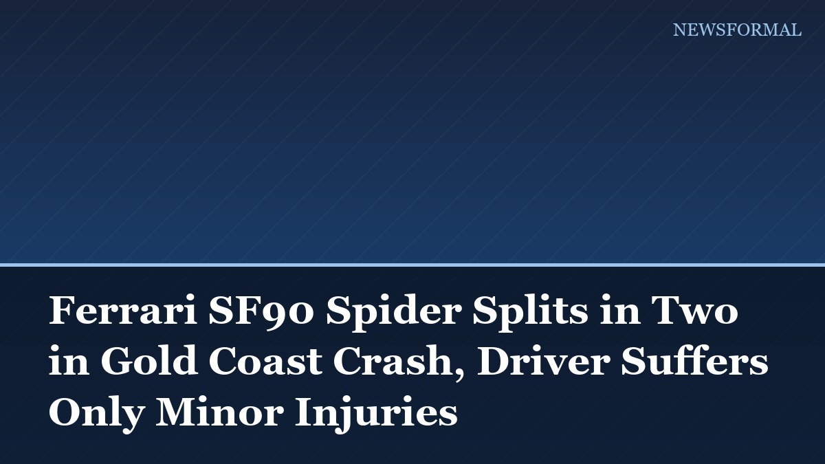 Ferrari SF90 Spider Splits in Two in Gold Coast Crash, Driver Suffers Only Minor Injuries
