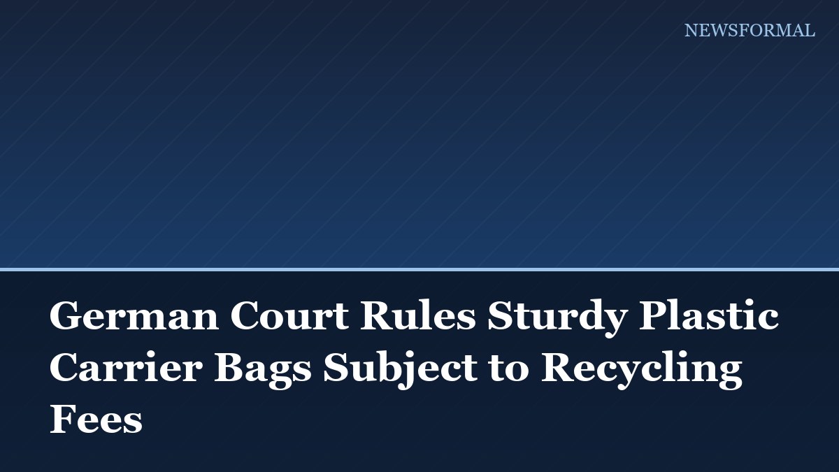 German Court Rules Sturdy Plastic Carrier Bags Subject to Recycling Fees