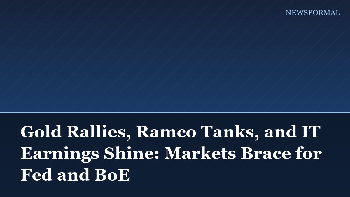 Gold Rallies, Ramco Tanks, and IT Earnings Shine: Markets Brace for Fed and BoE