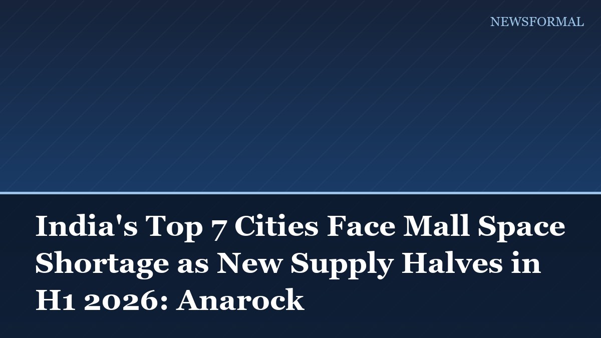 India's Top 7 Cities Face Mall Space Shortage as New Supply Halves in H1 2026: Anarock