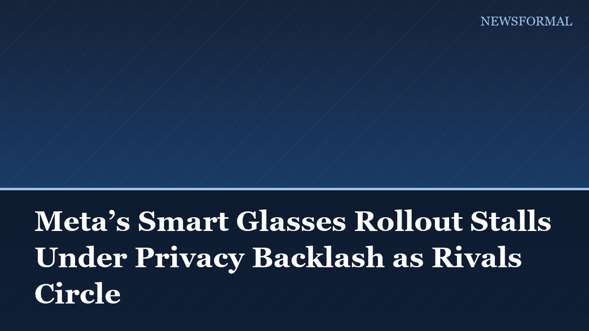 Meta’s Smart Glasses Rollout Stalls Under Privacy Backlash as Rivals Circle
