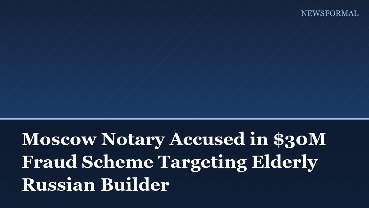 Moscow Notary Accused in $30M Fraud Scheme Targeting Elderly Russian Builder