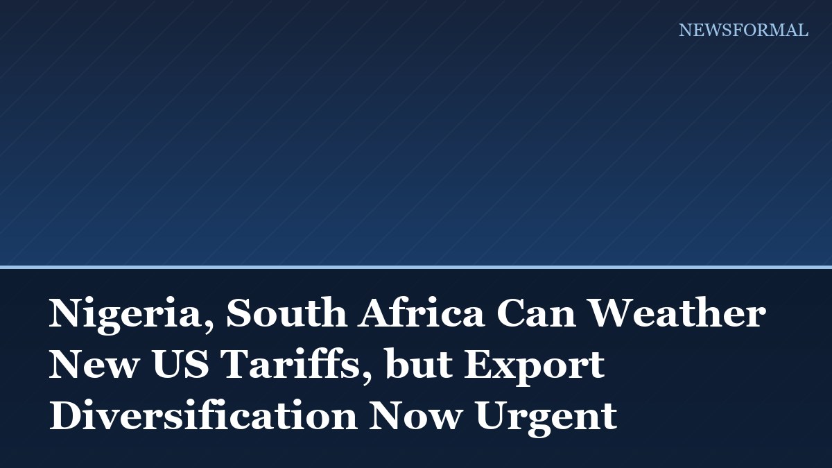 Nigeria, South Africa Can Weather New US Tariffs, but Export Diversification Now Urgent