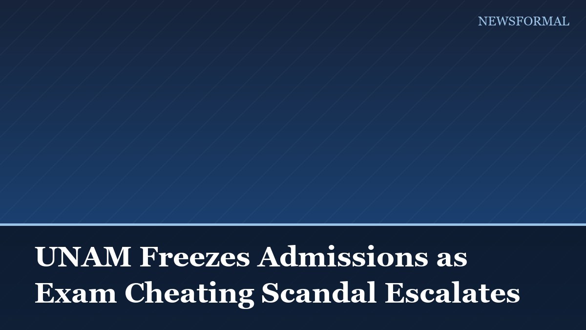 UNAM Freezes Admissions as Exam Cheating Scandal Escalates
