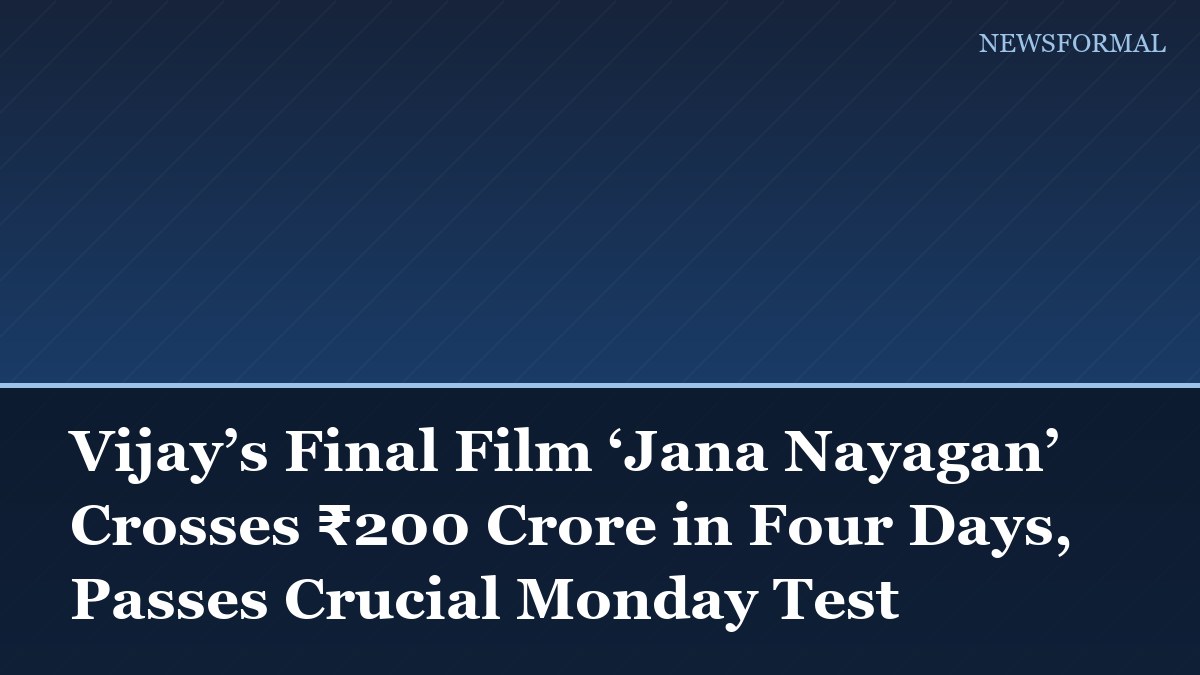 Vijay’s Final Film ‘Jana Nayagan’ Crosses ₹200 Crore in Four Days, Passes Crucial Monday Test