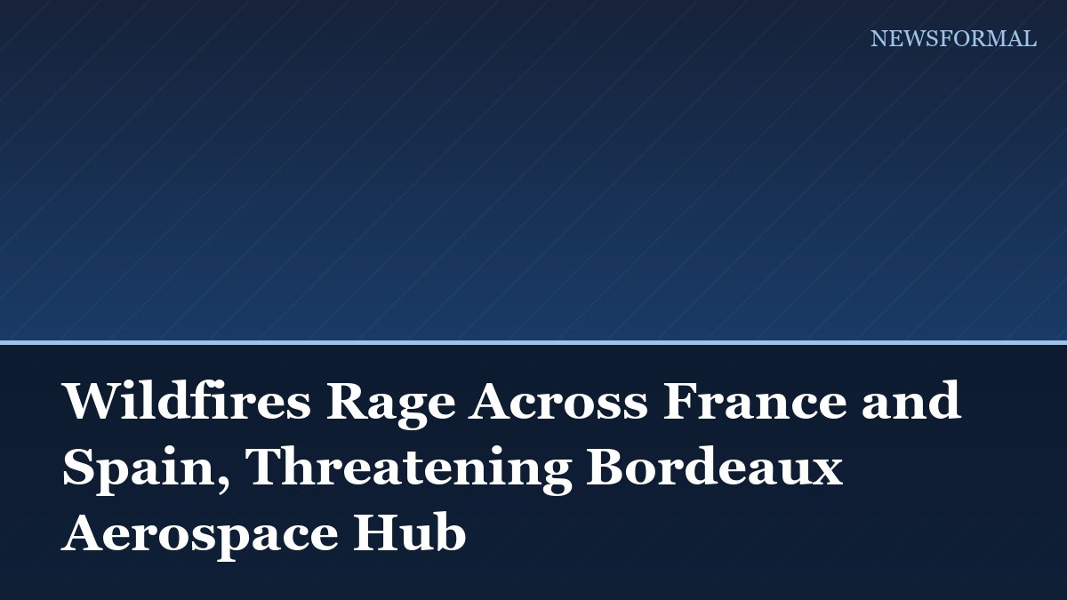 Wildfires Rage Across France and Spain, Threatening Bordeaux Aerospace Hub