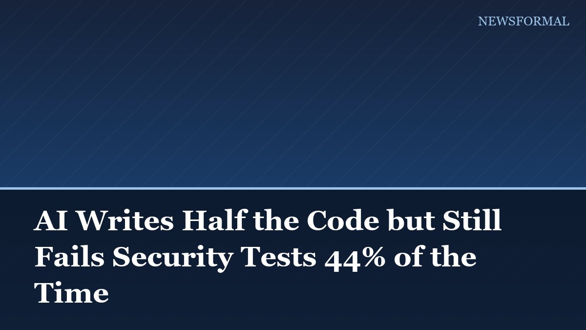 AI Writes Half the Code but Still Fails Security Tests 44% of the Time