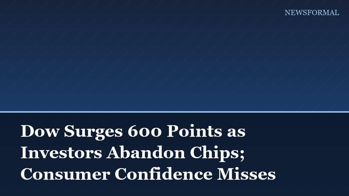 Dow Surges 600 Points as Investors Abandon Chips; Consumer Confidence Misses