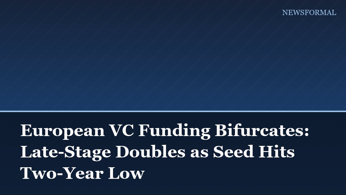 European VC Funding Bifurcates: Late-Stage Doubles as Seed Hits Two-Year Low