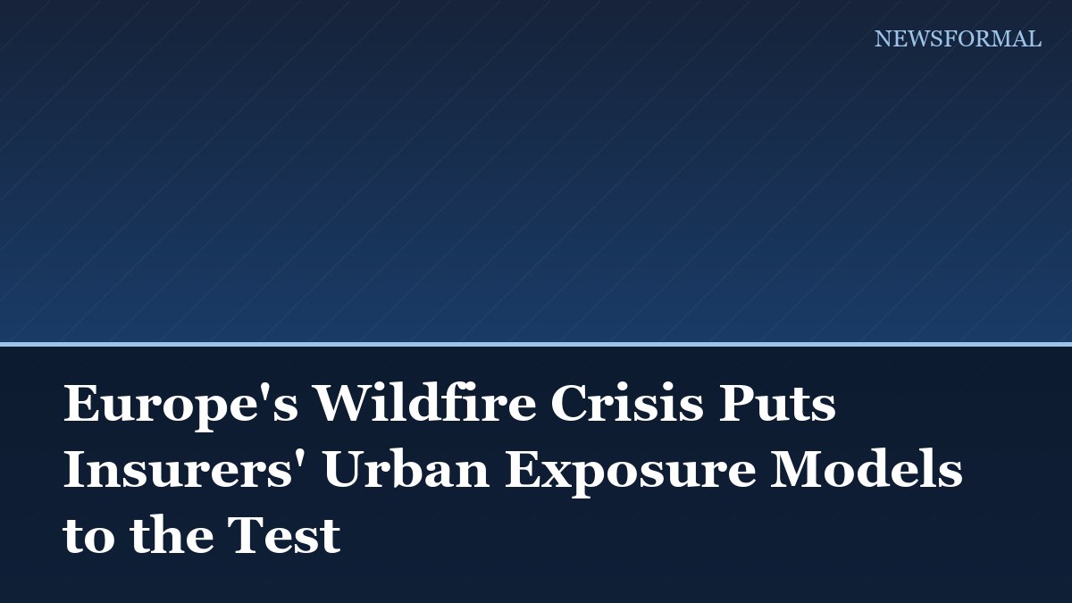 Europe's Wildfire Crisis Puts Insurers' Urban Exposure Models to the Test