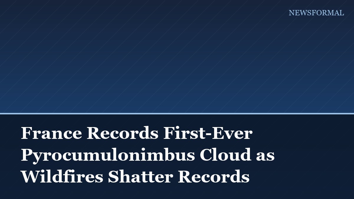 France Records First-Ever Pyrocumulonimbus Cloud as Wildfires Shatter Records