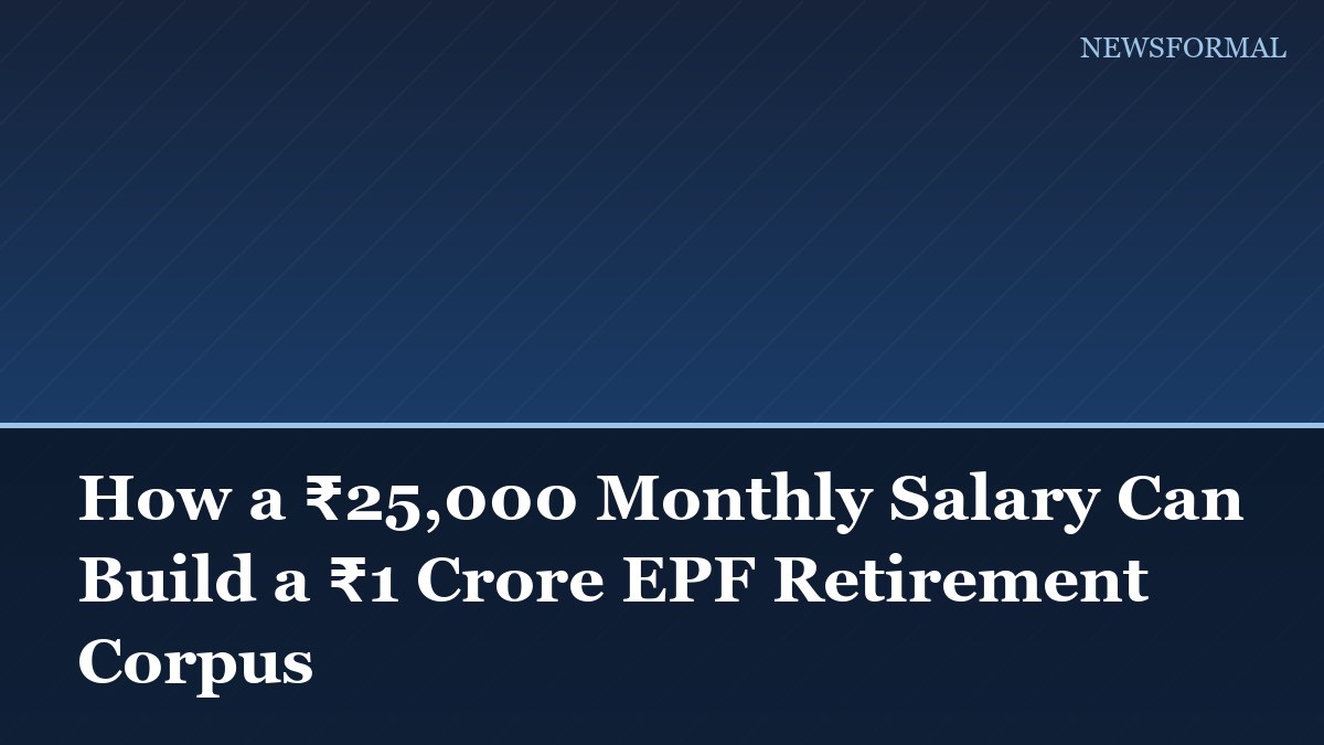 How a ₹25,000 Monthly Salary Can Build a ₹1 Crore EPF Retirement Corpus