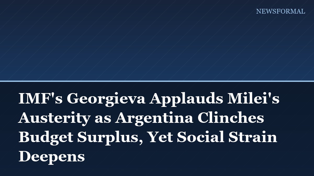 IMF's Georgieva Applauds Milei's Austerity as Argentina Clinches Budget Surplus, Yet Social Strain Deepens