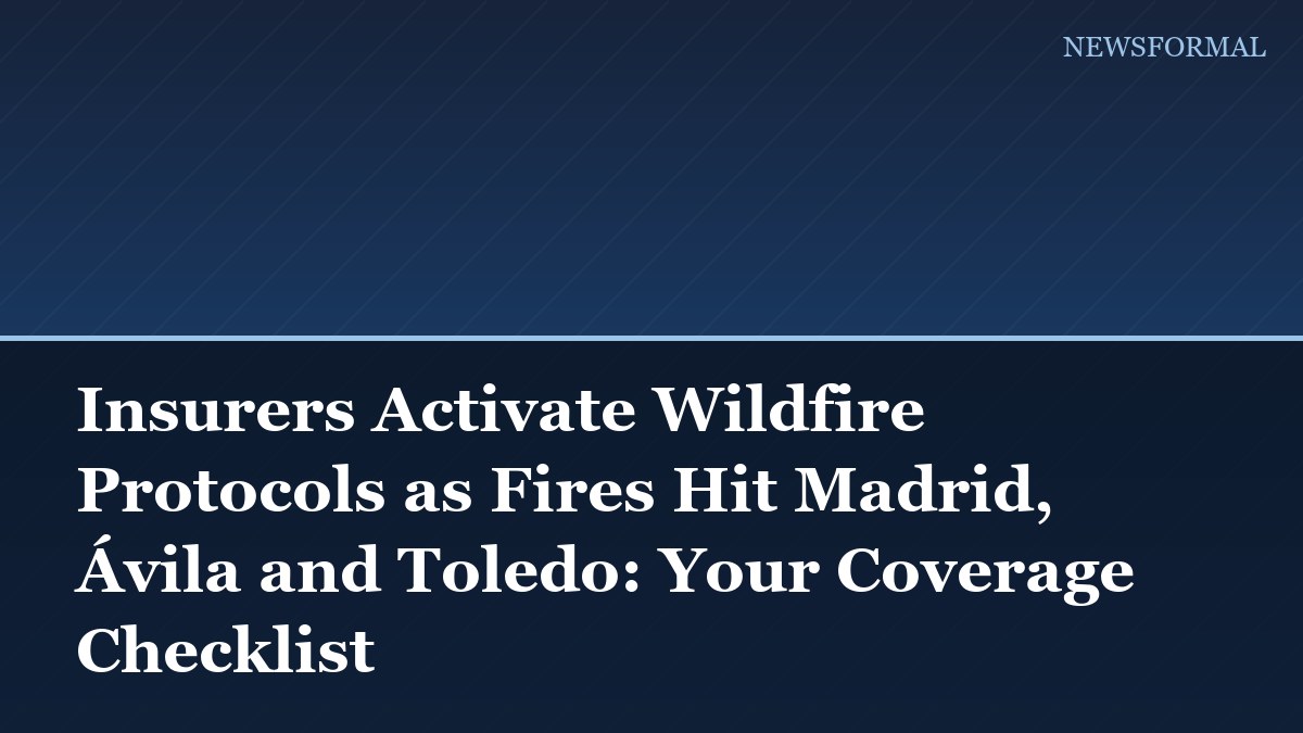 Insurers Activate Wildfire Protocols as Fires Hit Madrid, Ávila and Toledo: Your Coverage Checklist