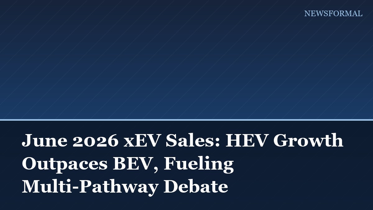 June 2026 xEV Sales: HEV Growth Outpaces BEV, Fueling Multi-Pathway Debate