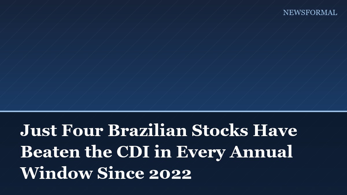 Just Four Brazilian Stocks Have Beaten the CDI in Every Annual Window Since 2022