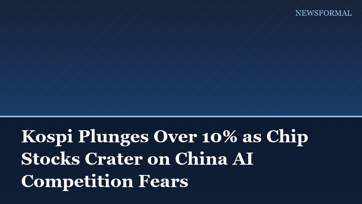 Kospi Plunges Over 10% as Chip Stocks Crater on China AI Competition Fears