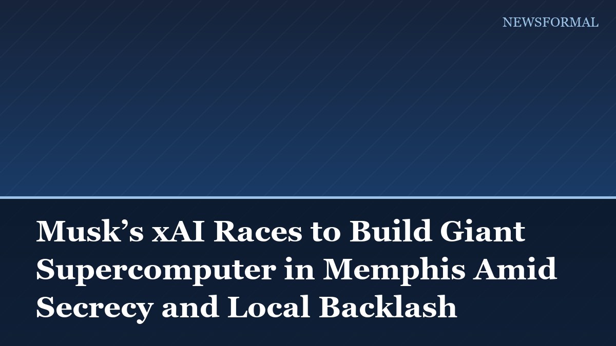 Musk’s xAI Races to Build Giant Supercomputer in Memphis Amid Secrecy and Local Backlash