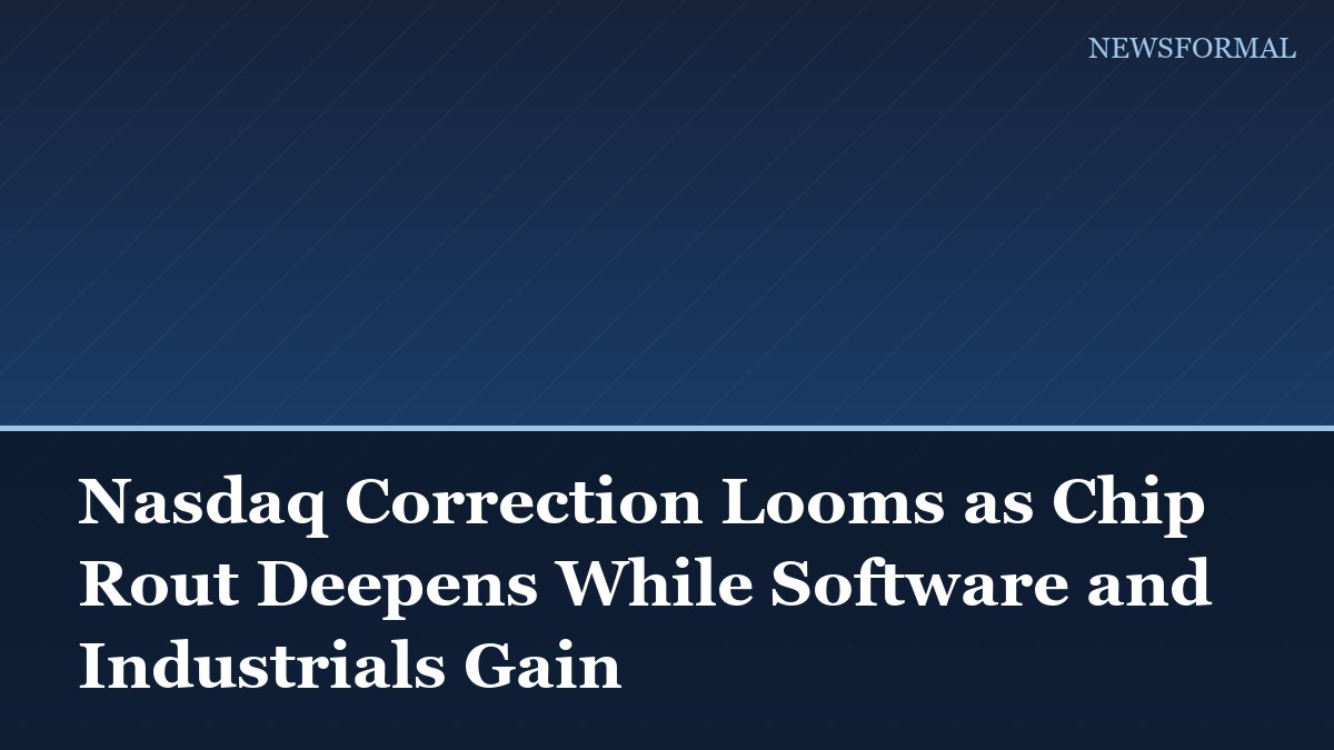 Nasdaq Correction Looms as Chip Rout Deepens While Software and Industrials Gain