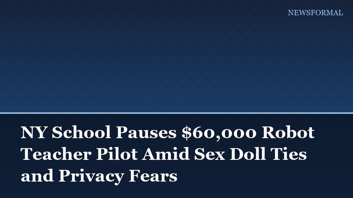 NY School Pauses $60,000 Robot Teacher Pilot Amid Sex Doll Ties and Privacy Fears