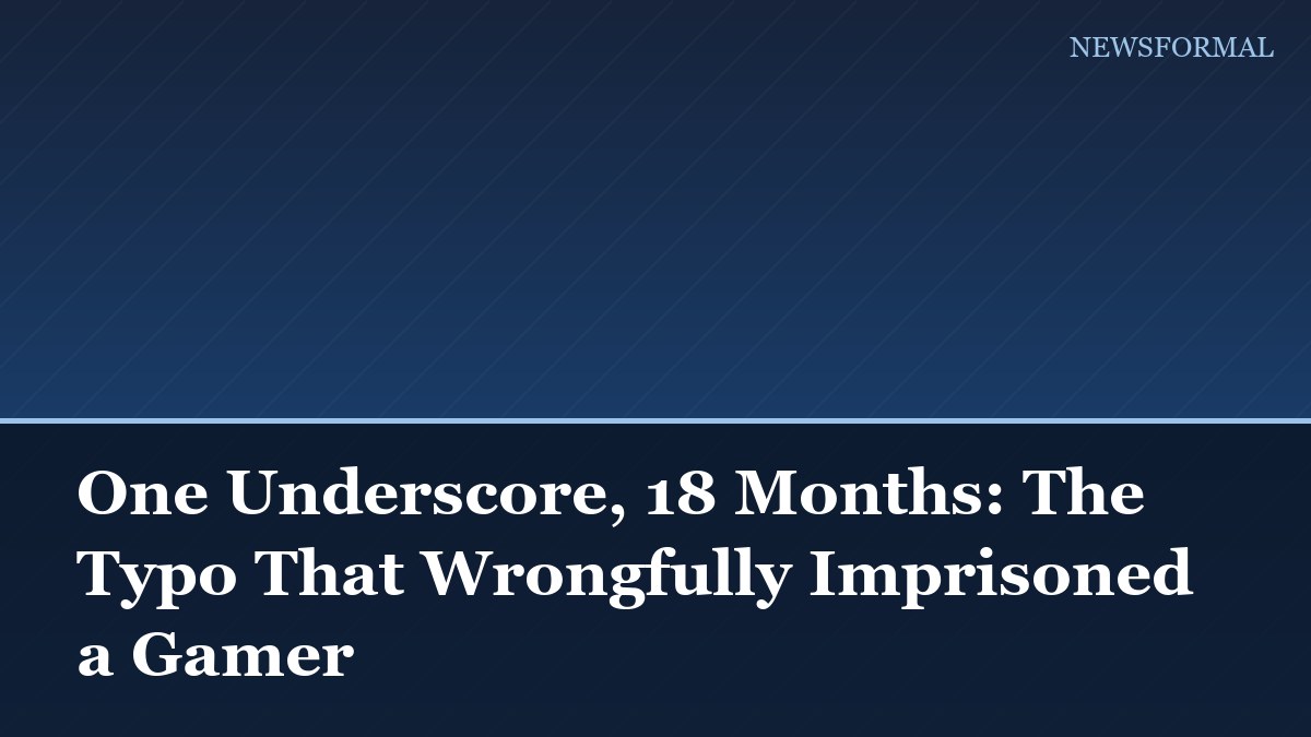 One Underscore, 18 Months: The Typo That Wrongfully Imprisoned a Gamer