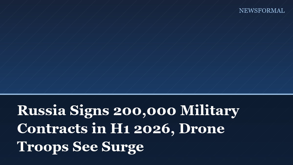 Russia Signs 200,000 Military Contracts in H1 2026, Drone Troops See Surge
