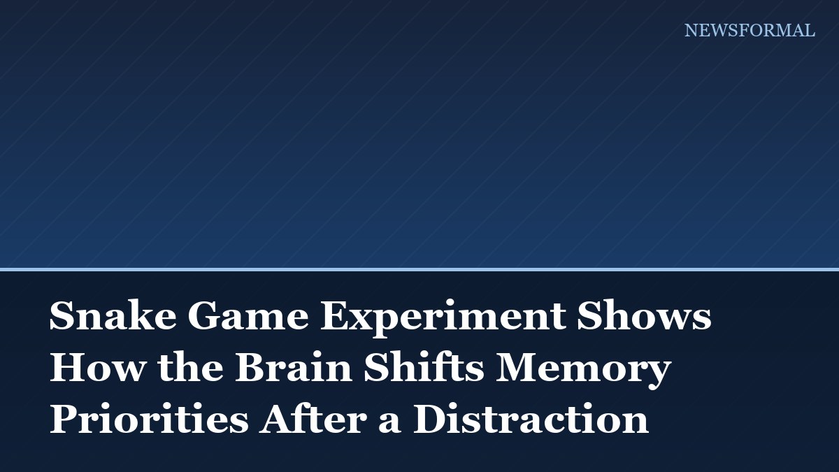 Snake Game Experiment Shows How the Brain Shifts Memory Priorities After a Distraction