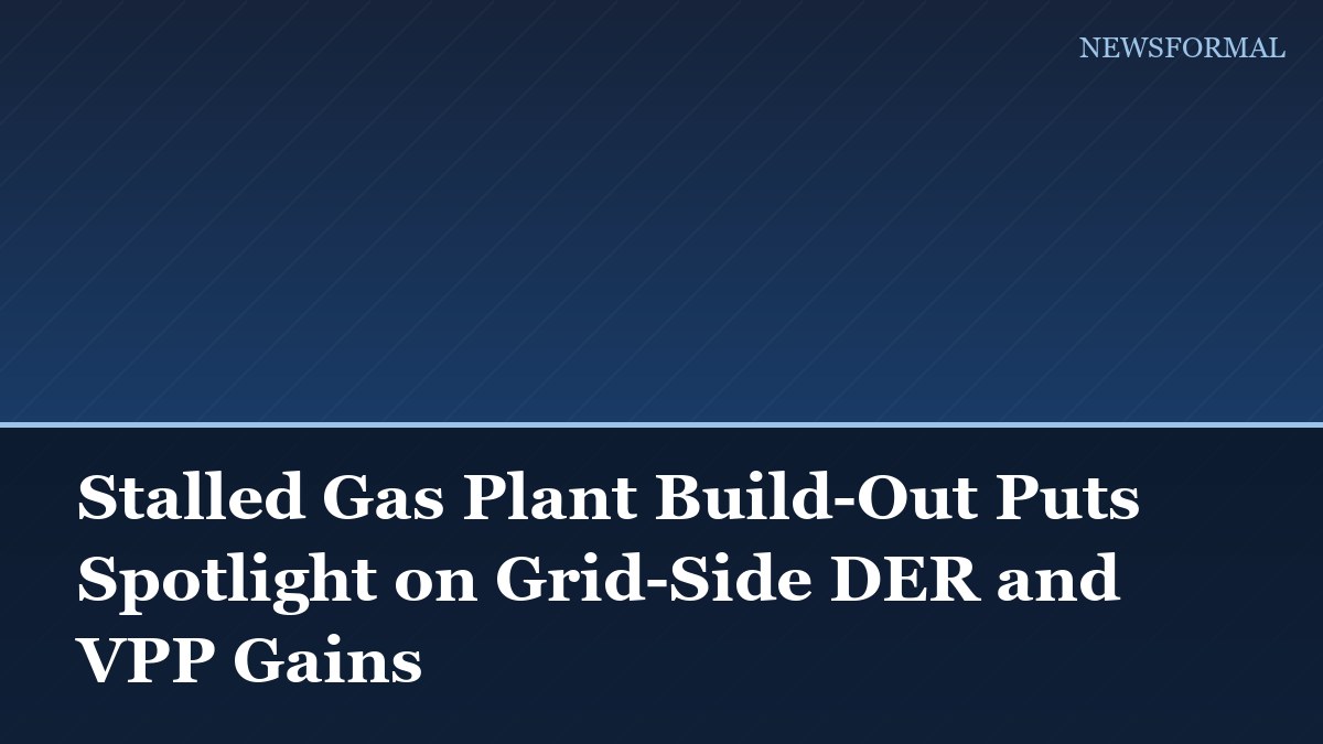 Stalled Gas Plant Build-Out Puts Spotlight on Grid-Side DER and VPP Gains
