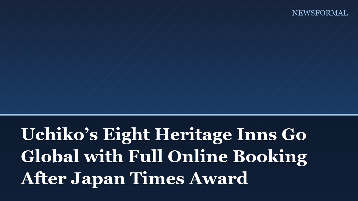 Uchiko’s Eight Heritage Inns Go Global with Full Online Booking After Japan Times Award