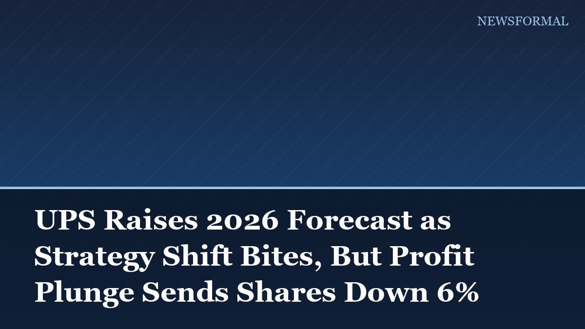 UPS Raises 2026 Forecast as Strategy Shift Bites, But Profit Plunge Sends Shares Down 6%