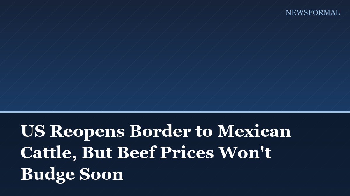 US Reopens Border to Mexican Cattle, But Beef Prices Won't Budge Soon